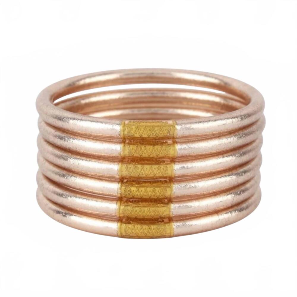 NEW BUDHAGIRL women's all weather bangle in champagne